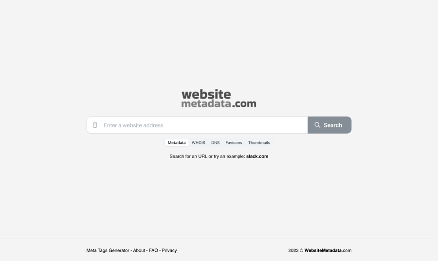 Website Metadata — Inspect and generate meta tags for your website